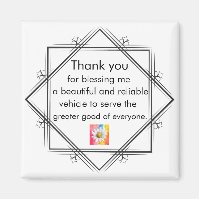 Positive Affirmation Magnet - Gratitude Statement (Framsidan)