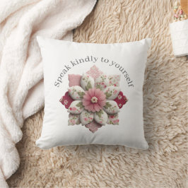 Positive Affirmation Throw Pillow Speak Kindly Kudde
