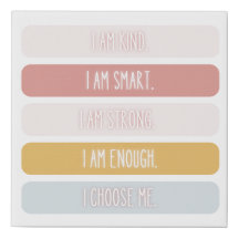 Positive Affirmations Print Set, Kids Wall Art.