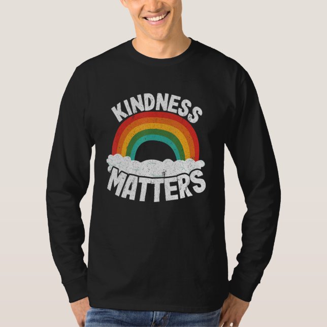 Positive Anti Bullying Rainbow Sped Teacher Kindne T Shirt (Framsida)