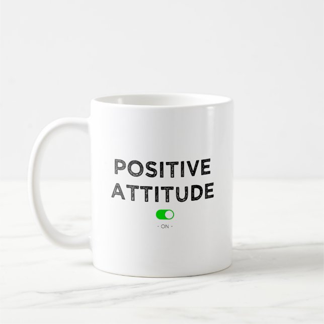 Positive attitude on - Mug Kaffemugg (Vänster)