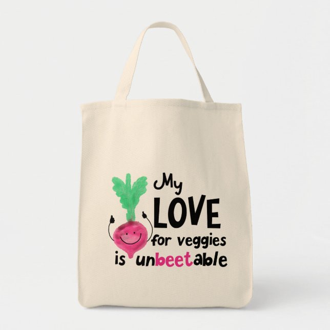 Positive Beet Pun - My Kärlek for Veggies Tygkasse (Framsidan)