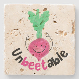Positive Beet Pun - Obeetable Underlägg Sten