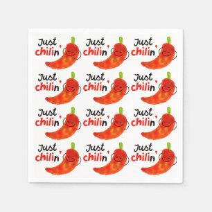Positive Chili Pepper Pun - Bara Chilin Pappersservett