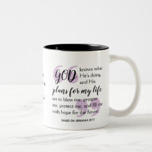 Positive Christian Affirmation GODS PLANS Två-Tonad Mugg