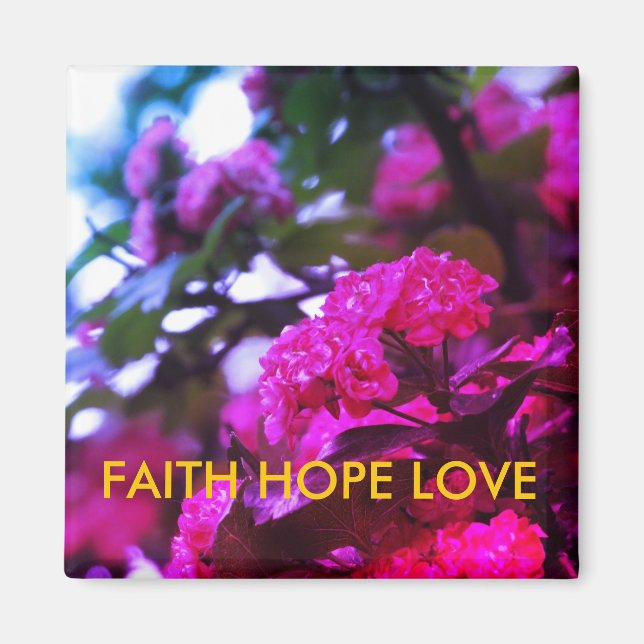 Positive ChristianFaith Hope 5.1 Cm Square Magnet (Framsidan)
