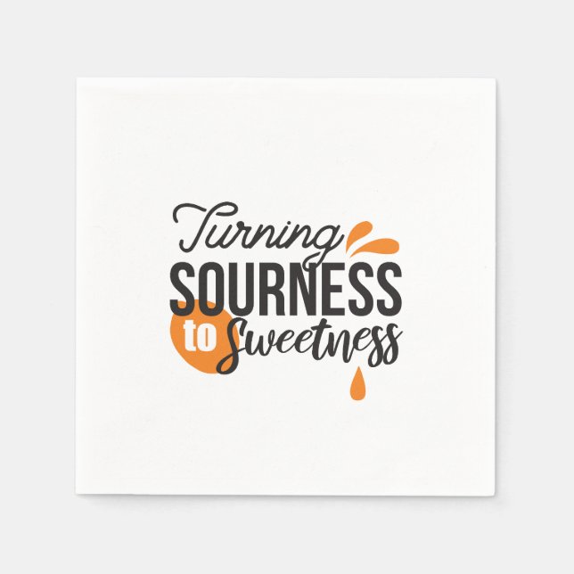 Positive Life Message - Turing Sour to Sweet Pappersservett (Framsidan)
