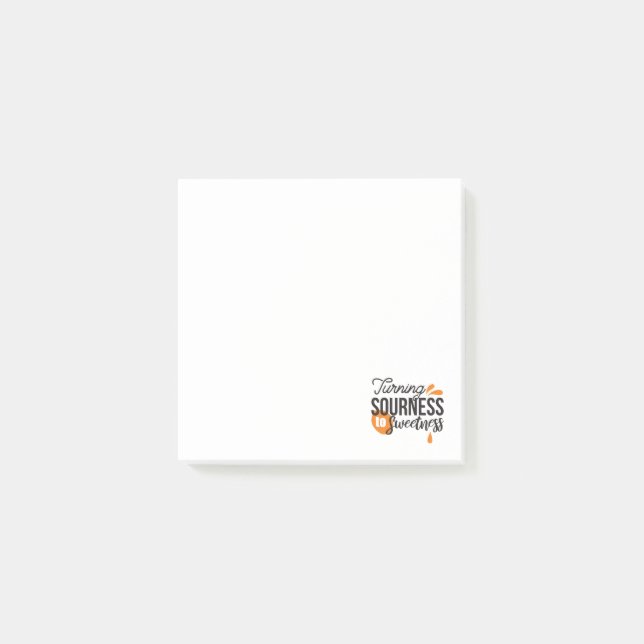 Positive Life Message - Turing Sour to Sweet Post-it Block (Framsida)