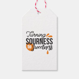 Positive Life Message - Turing Sour to Sweet Presentetikett