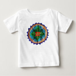 Positive mandala Baby Bra Jersey T-Shirt, White Tee Shirt