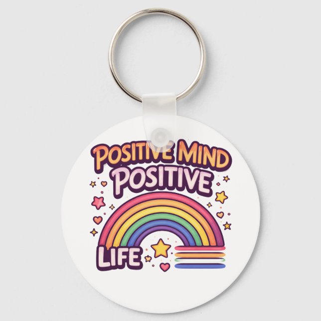 Positive Mind Positive Life Nyckelring (Framsida)