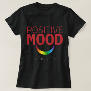 Positive Mood Ögon Smile Rainbow Red GAY LGBT Namn T Shirt