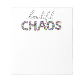 Positive Motivational Text Beautiful Chaos Anteckningsblock