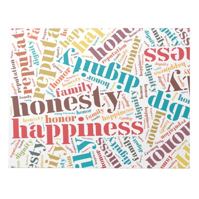 Positive ord Cloud Anteckningsblock (Framsida)