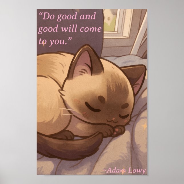 Positive & Peaceful Kitty Poster (Framsidan)