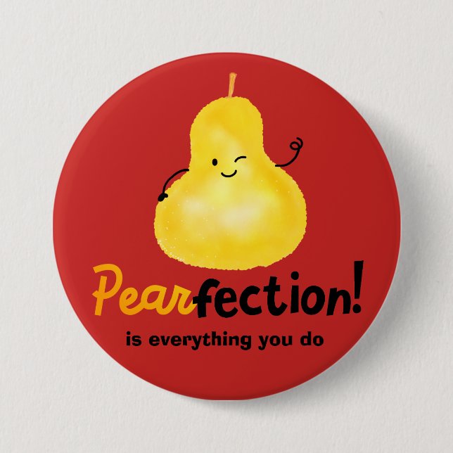 Positive Pear Pun - Pearfection Knapp (Framsida)