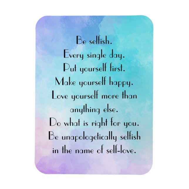 Positive Quote and Watercolor Magnet (Vertikal)
