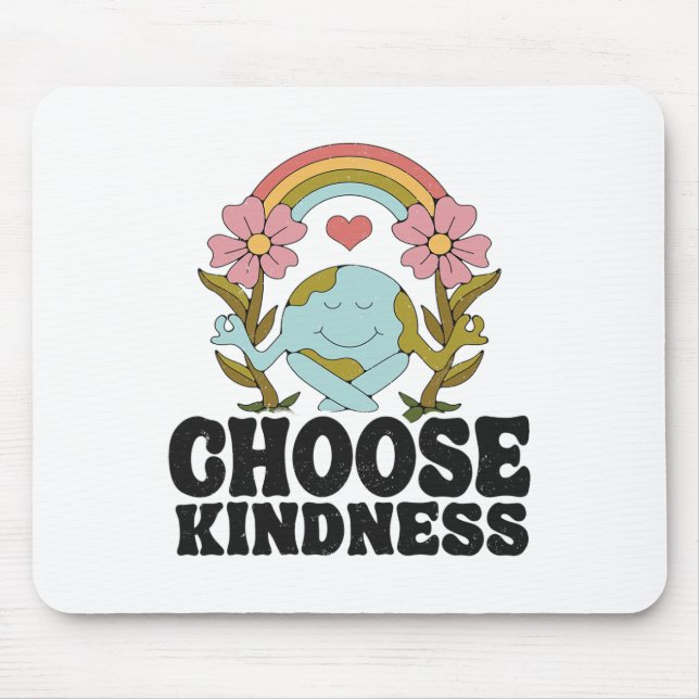 Positive Rainbow Peace Hippie Välj Kindness Eart Musmatta (Framsidan)
