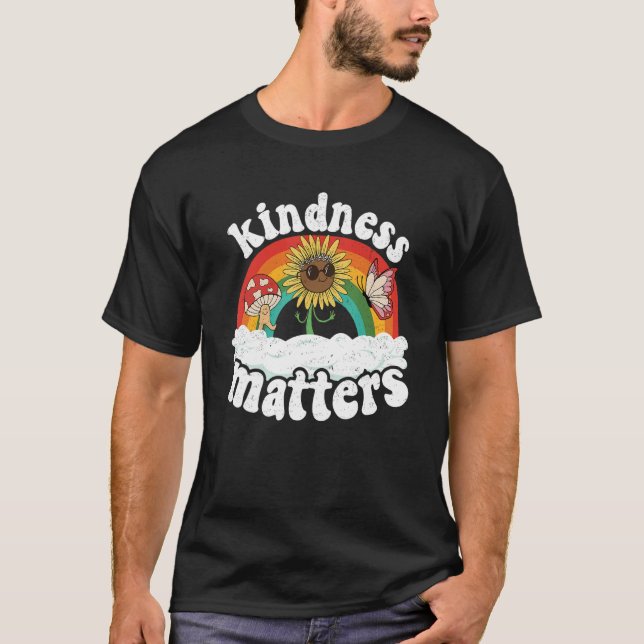 Positive Sped Teacher Anti Bullying Rainbow Kindne T Shirt (Framsida)
