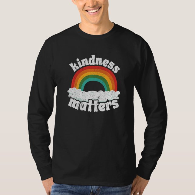 Positive Sped Teacher Anti Bullying Rainbow Kindne T Shirt (Framsida)