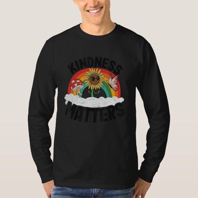 Positive Sped Teacher Anti Bullying Rainbow Kindne T Shirt (Framsida)