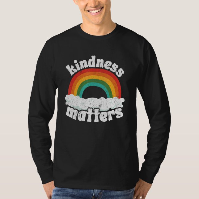 Positive Sped Teacher Anti Bullying Rainbow Kindne T Shirt (Framsida)