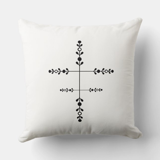 Positive Sunshine Art – Bright Happy Sun and Flowe Kudde (Baksida)