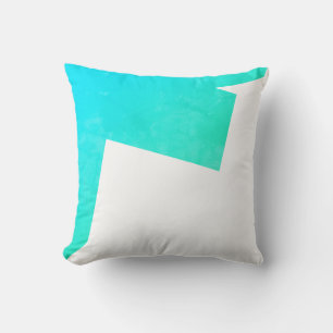 Positive Vibes Abstrakt Art Blue Cushion Pillow Kudde