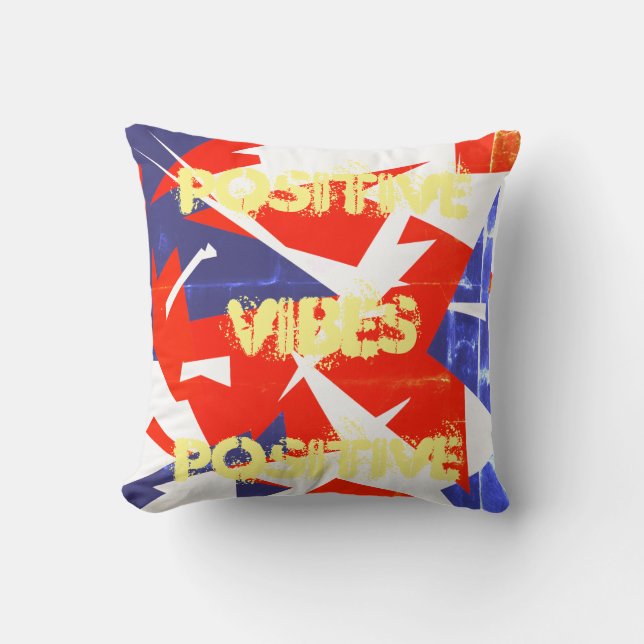 Positive Vibes Abstrakt Art Cushion Pillow Kudde (Framsida)