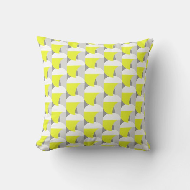 Positive Vibes Abstrakt Art Gult Cushion Pillow Kudde (Framsida)