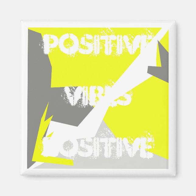 Positive Vibes Abstrakt Art Pastel Färg Magnet (Framsidan)