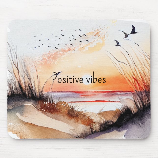Positive Vibes Beach Sunset with Birds Musmatta (Framsidan)