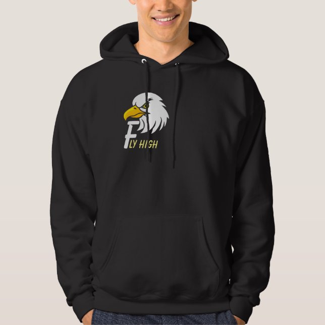 Positive Vibes Eagle Head Inspirational Anpassning Hoodie (Framsida)