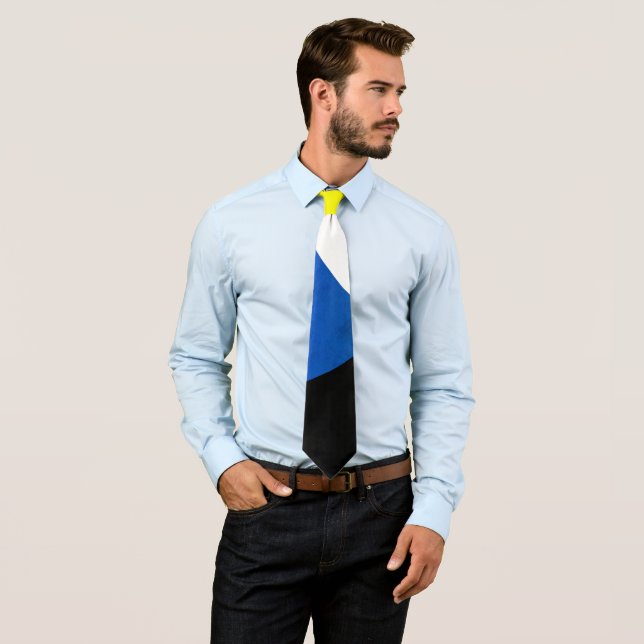 Positive Vibes Gult Blue Minimalistic Tie Slips (In Situ)