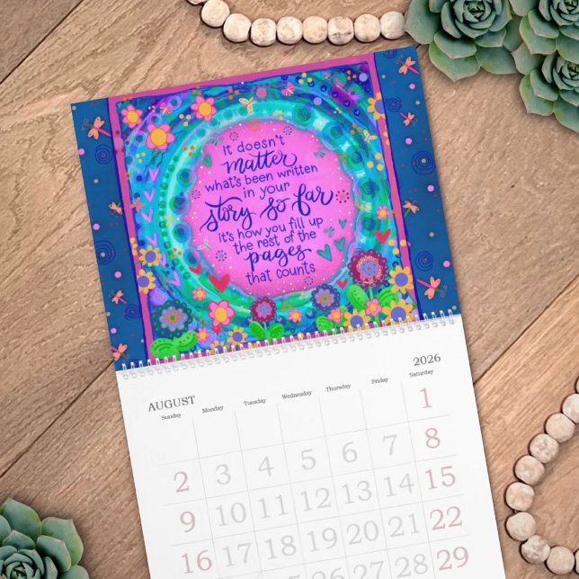 Positive Vibes inspiring 2024 Version Inspiritivit Kalender (Skapare uppladdad)