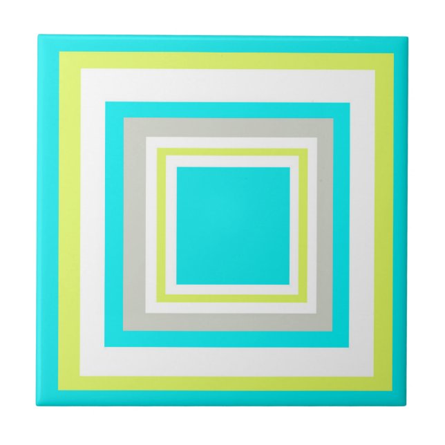 Positive Vibes Lycklig Pastel Färg Abstrakt Art Kakelplatta (Framsidan)