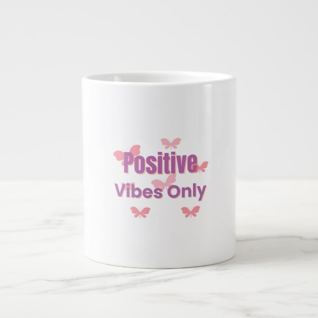  Positive Vibes Only | Minimal Motivational Quote  Jumbo Mugg (Framsidan)