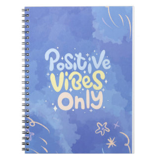 Positive Vibes Only Spiral Notebook  Anteckningsbok