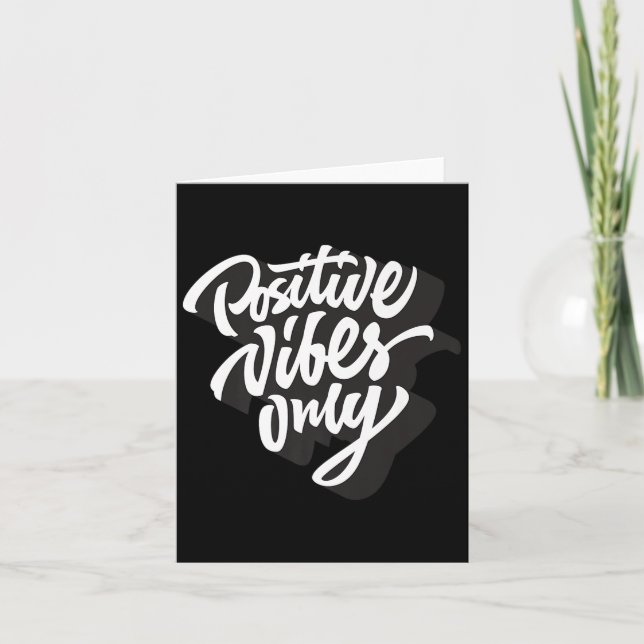 Positive Vibes Only T-shirt, Good Vibes Kort Slee (Framsida)