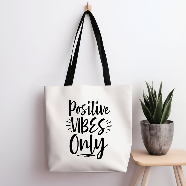 Positive Vibes Only Tote Bag Tygkasse (Skapare uppladdad)