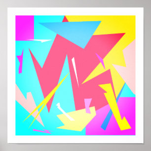 Positive Vibes Pastel Färg Abstrakt Art Poster