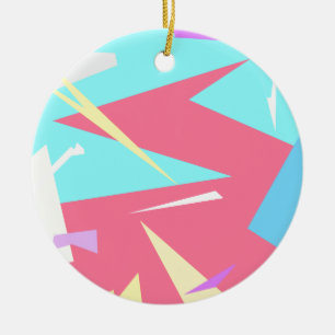 Positive Vibes Pastel Färg Abstrakt Julgransprydnad Keramik