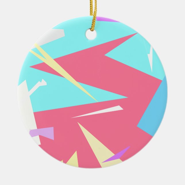 Positive Vibes Pastel Färg Abstrakt Julgransprydnad Keramik (Framsidan)
