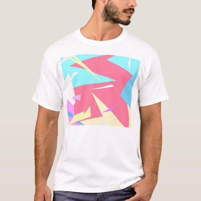 Positive Vibes Pastel Färg Abstrakt T Shirt (Framsida)