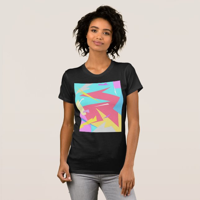 Positive Vibes Pastel Färg Abstrakt T Shirt (Hel framsida)