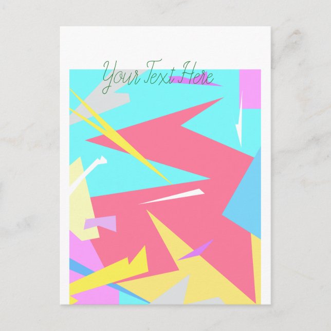 Positive Vibes Pastel Färg Abstrakt Vykort (Framsida)