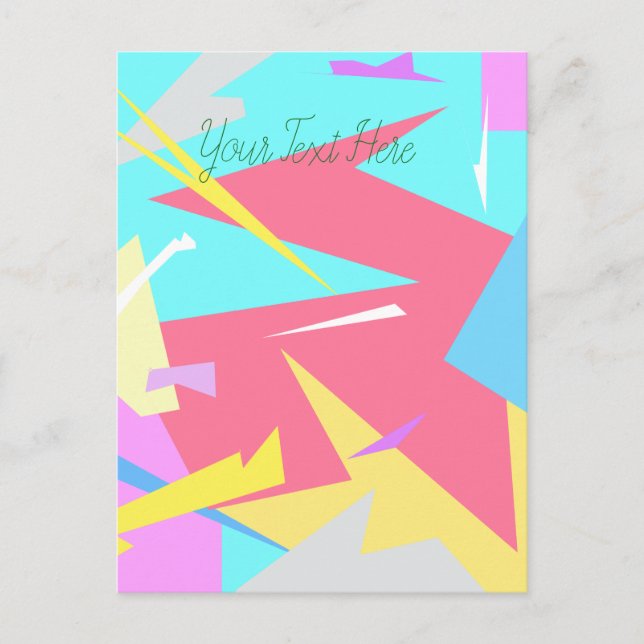 Positive Vibes Pastel Färg Abstrakt Vykort (Framsida)