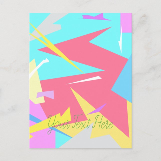 Positive Vibes Pastel Färg Abstrakt Vykort (Framsida)