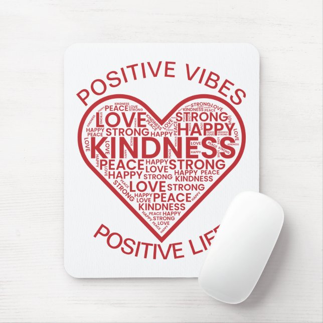 Positive Vibes Positive Life Mousepad Musmatta (Med mus)