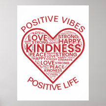 Positive Vibes Positive Life Poster